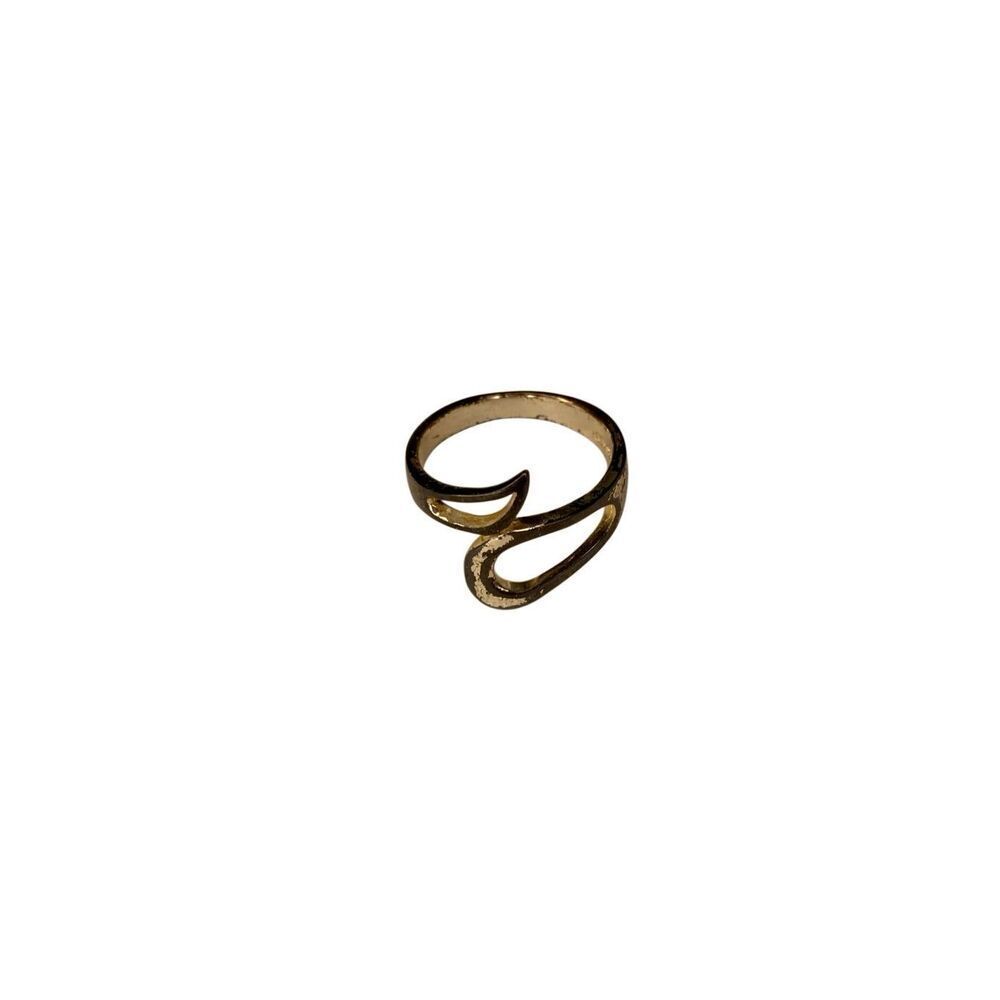 Sterling Silver 925 ND Maker Abstract Swirl Ring Size 6 Tarnished Vintage Band